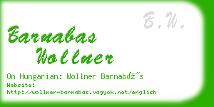 barnabas wollner business card